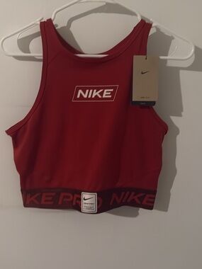 NWT Nike Red Logo Crop tank